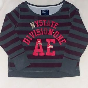 American Eagle off the shoulder cropped sweatshirt